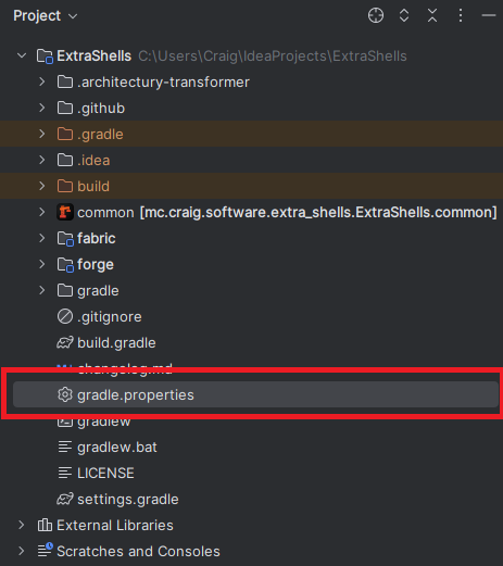 Gradle properties